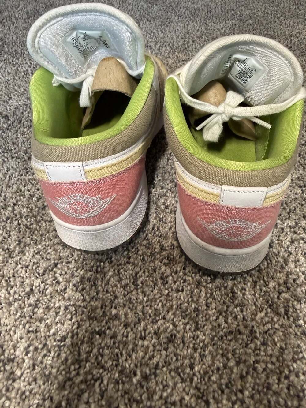 Nike Air Jordan 1 Low SE GS Pastel Grind DJ0341-100 Size 7Y - Picture 3 of 4